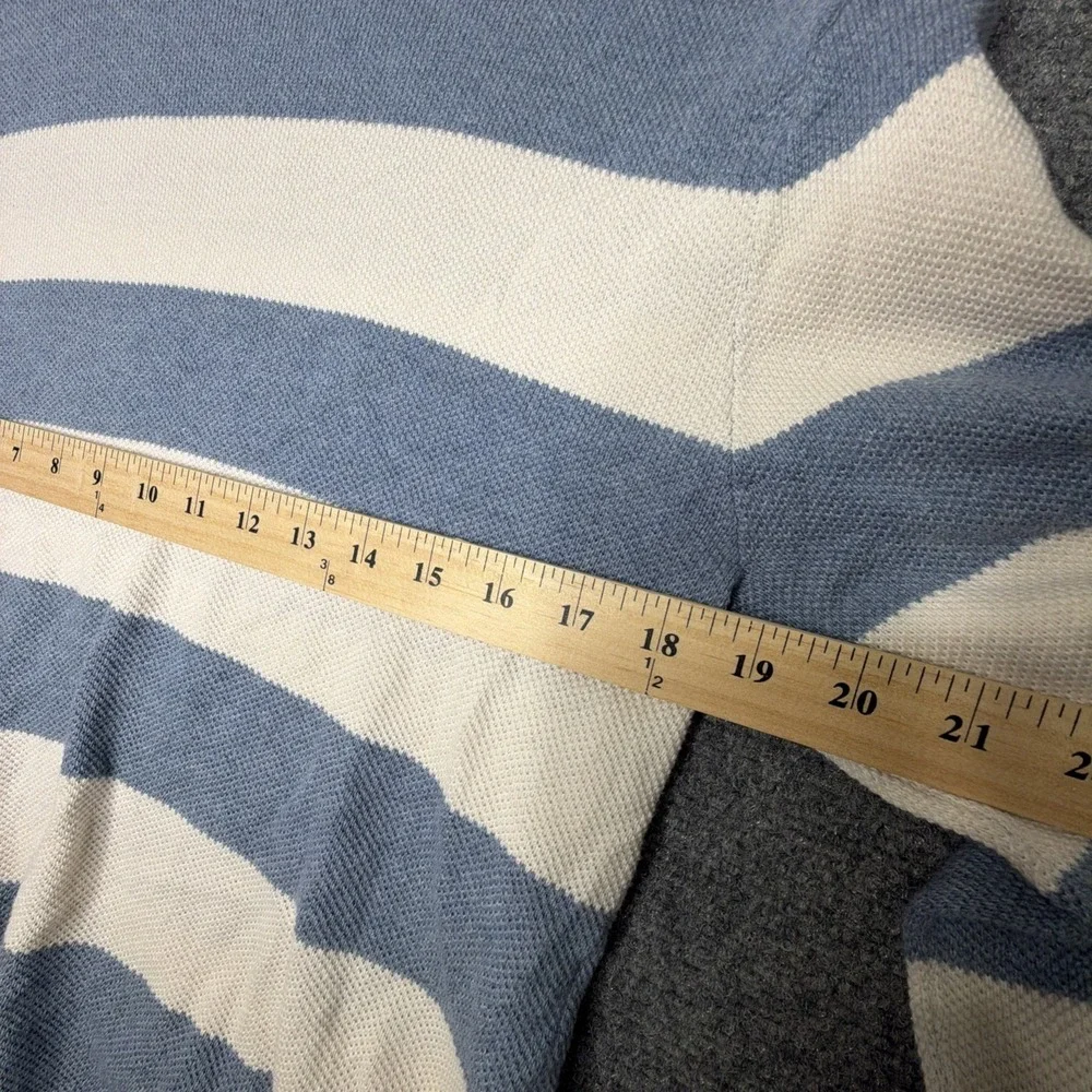 J. Crew Knit Sweater Size S Blue White Striped Nautical Preppy Coastal Classic